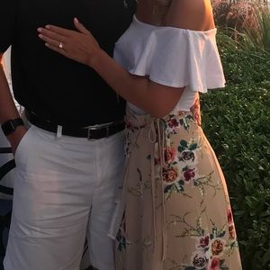 Wrap maxi skirt floral